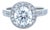 Gia Platinum Round Brilliant Cut Diamond Halo Ring 1.48ct 5.8g, Size 3.75 For Sale