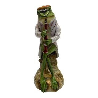 Late 19th Century Sitzendorf Belle Epoque Era Porcelain Frog For Sale
