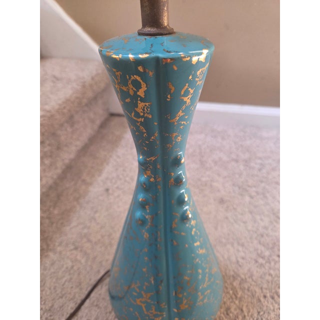 Classic Mid Century Modern Porcelain Lamp For Sale - Image 11 of 12