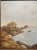 Textile Antique California School Coast of Monterey Signed Illegible Oil Painting -wood? For Sale - Image 7 of 12