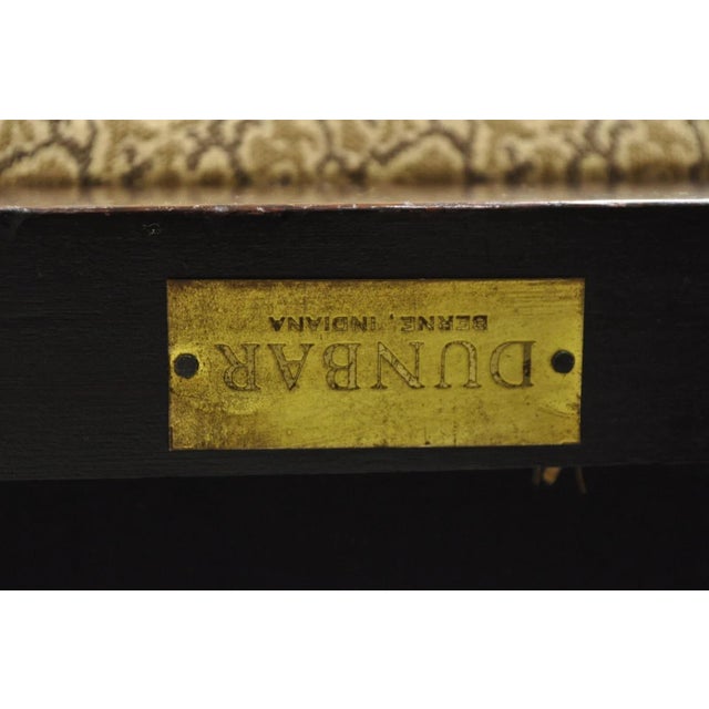 Vintage Edward Wormley for Dunbar Wood Frame Slipper Lounge Chairs - A Pair For Sale - Image 10 of 12