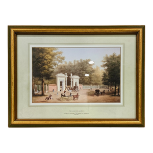 Framed Fernando Brambilla Print – Puerta Casa Del Labrador De Aranjuez, Madrid – Patrimonio Nacional Seal Provenance