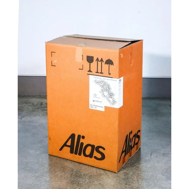 Blue Light Painted Side Chair by M. Pistoletto For Sale - Image 8 of 10