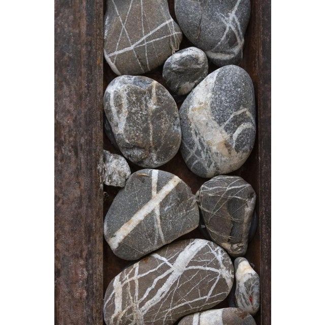 Handcrafted Mirror in Iron and Stones For Sale - Image 5 of 12