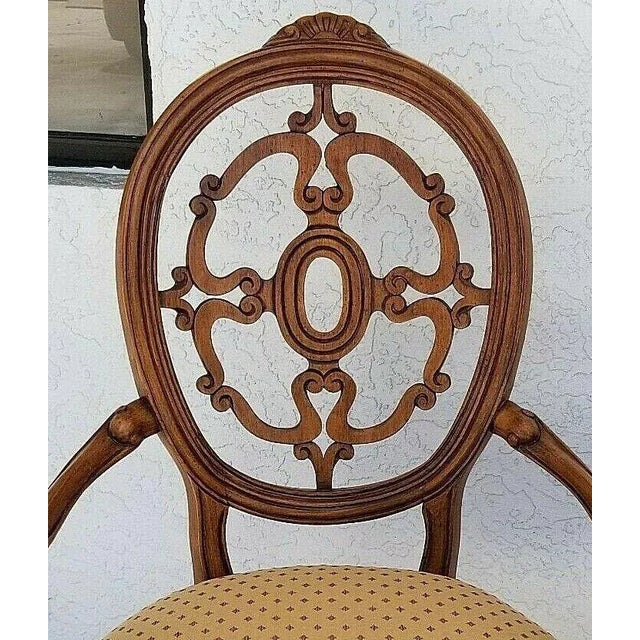 English Sheraton Style Accent Dining Armchairs - a Pair For Sale - Image 3 of 10