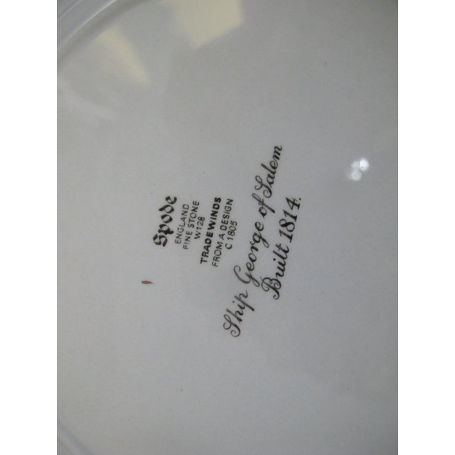 Early 20th Century Spode Copeland England Red Trade Winds George of Salem 8" Salad Plate Set of 4 For Sale - Image 5 of 5