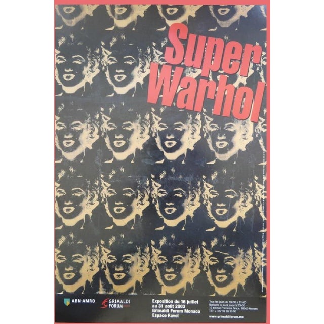 Original Exhibition Poster, Super Warhol, Monaco after Andy Warhol, 2003 For Sale