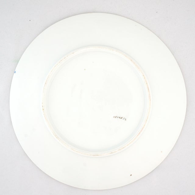 Late 19th Century Antique Aesthetic Movement Victorian Porcelain Cabinet Plate Fan Design For Sale - Image 5 of 5