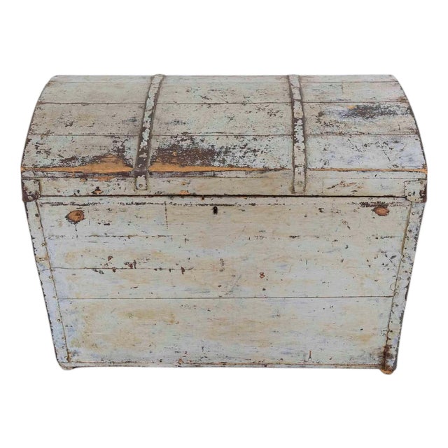 Scandinavian 19th Century Dome-Top Trunk For Sale