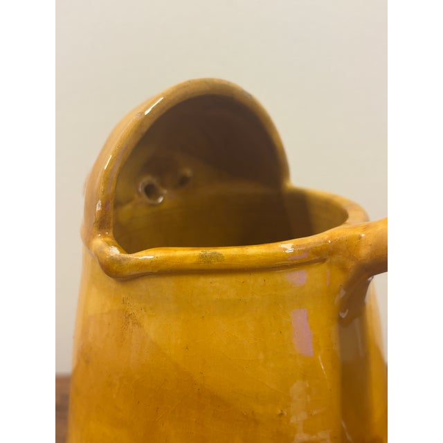 Mid 20th Century Mid 20th Century French Biot Lion Head Ceramic Pitcher, Signed For Sale - Image 5 of 8