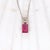 Modern Red Ruby Pendant in Solid 14k Gold, Emerald Cut 6x4mm - Solitaire Pendant For Sale - Image 3 of 8