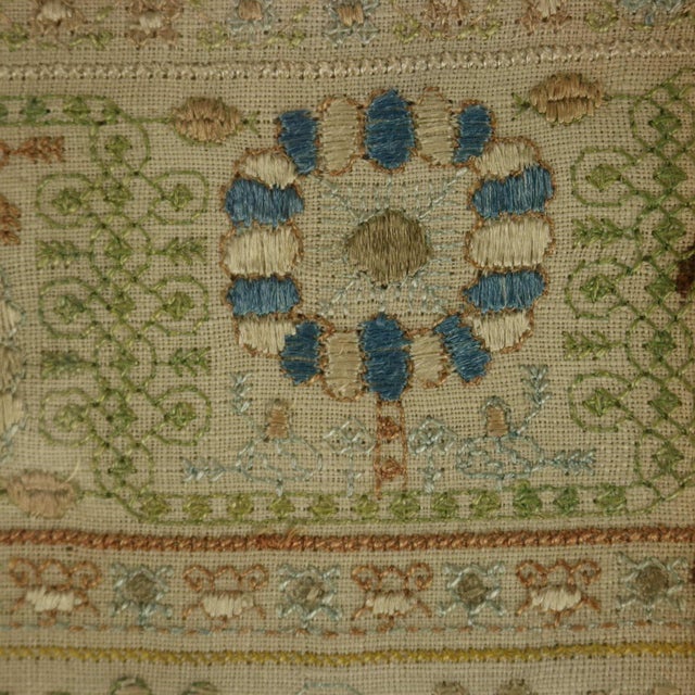 Antique Charles II Band Sampler, 1672, by e.y For Sale - Image 14 of 18