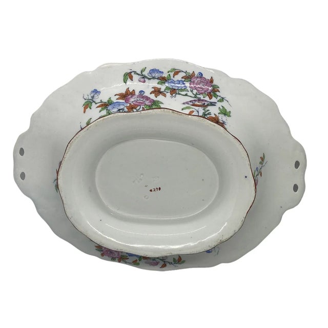 Mid 19th Century Minton Porcelain Oval Raised Footed Serving Centerpiece Bowl For Sale - Image 10 of 13