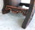 Animal Skin 20th Spanish Polichromed & Carved Savonarola Wooden Armchair Leather Seat For Sale - Image 7 of 13