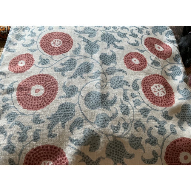Not Yet Made - Made To Order Lee Jofa Eldora Sky/Brick Designer Pillows – A 22" Pair For Sale - Image 5 of 5