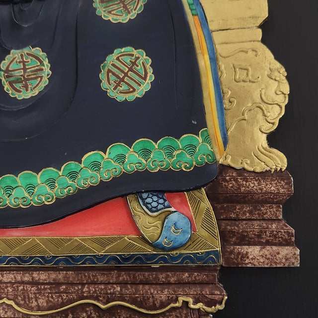 Mid 20th Century Vintage Qing Dynasty-Style Soapstone Emperor & Empress Wall Panels, Pair For Sale - Image 5 of 12