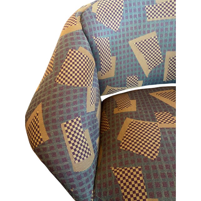 Textile Pair Post Modern Sculptural Ribbon Lounge Chairs, 1980 For Sale - Image 7 of 9