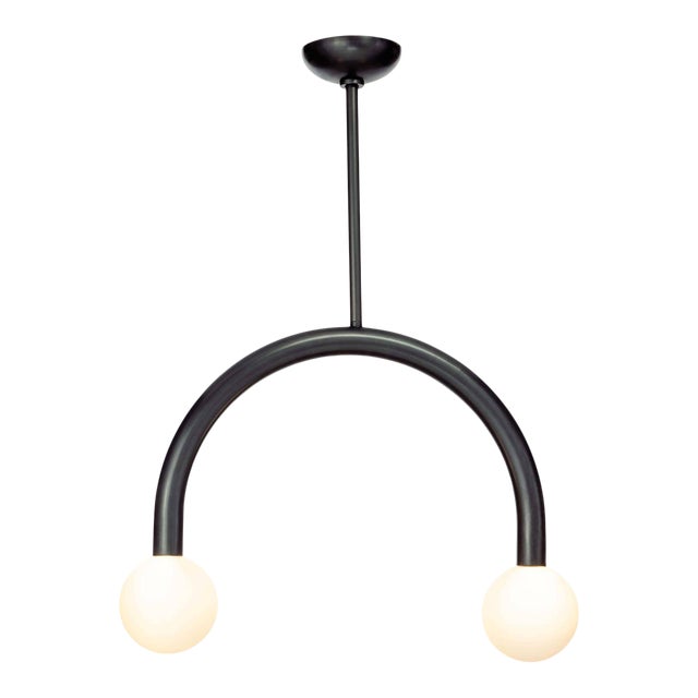 Regina Andrew Happy Steel Pendant, Small, Oil Rubbed Bronze For Sale