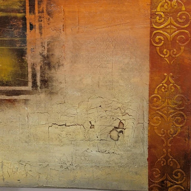 Bronze "Tone and Dawn" Original Mixed Media on Canvas 36" X 60" by Cary Henrie For Sale - Image 8 of 9