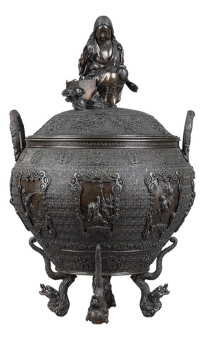 Large Perfume Burner or Koro by Oshima Joun, 1870s