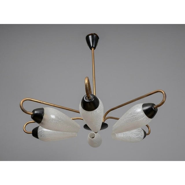 Mid-Century Modern 1950s Lampadario Di Design Francese, Francia AnnI For Sale - Image 3 of 6