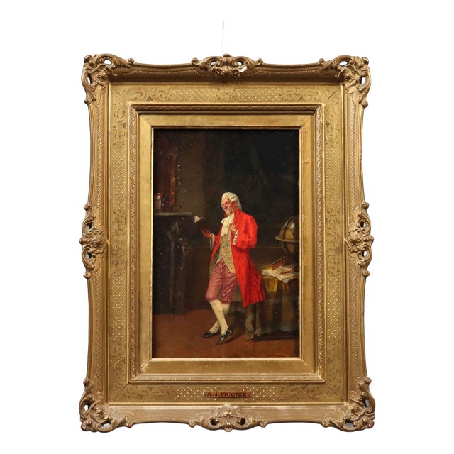 Albert Joseph Franke, Oil on Panel, Framed For Sale