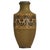 Vintage French Ceramic Vase with Geometric and Flower Motifs For Sale
