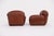 Vintage Italian Chairs in Leather, 1970s, Set of 2 For Sale - Image 3 of 8