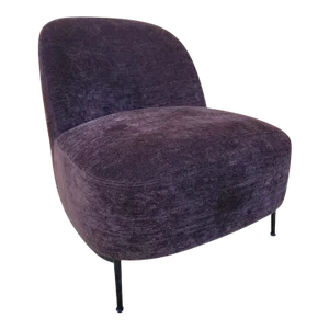 GamFratesi for Gubi Sejour Purple Velvet Chenille Lounge