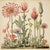French Country 18" X 18" Florilegium - Original Botanical Floral Print, Unframed For Sale - Image 3 of 3
