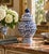 A classic blue and white ginger jar, decorated throughout with delicate Chinese floral motifs. The pattern is dense yet...