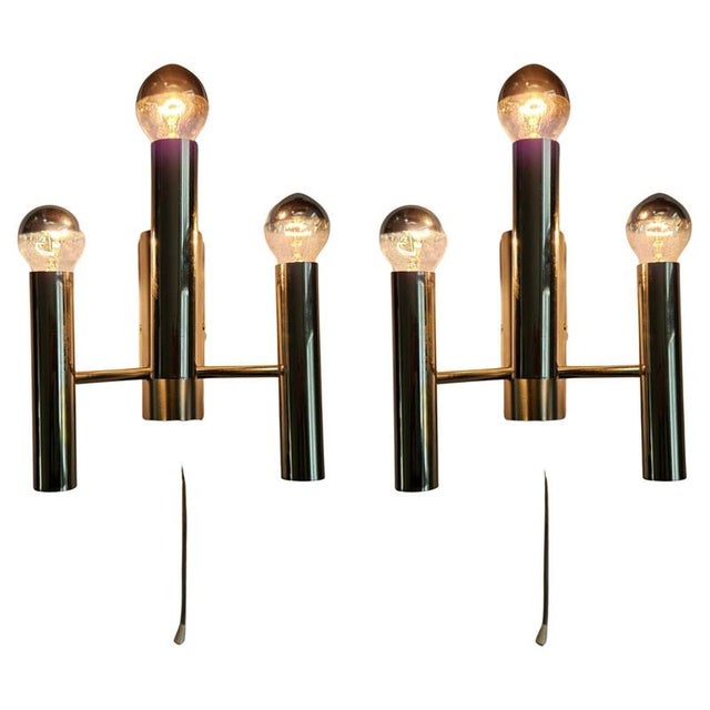 Mid-Century Modern Wall Lamps by Gaetano Sciolari, 1970s, Set of 2 For Sale - Image 18 of 18