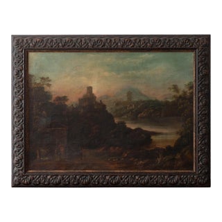 19th Century Antique European Landscape Painting For Sale