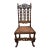 Antique Early 20th Century Heavily Carved Walnut Charles Ii Style Cane Seat Side Chair For Sale