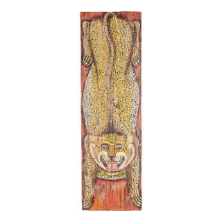 Vintage Indian Painted Panel For Sale