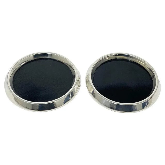 Dutch Silver Bottle Coasters, 1880s, Set of 2 For Sale - Image 6 of 6