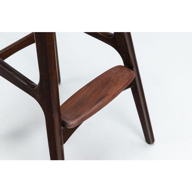 Black OD61 Bar Stools by Erik Buch for Oddense Mobler, Denmark, 1965, Set of 2 For Sale - Image 8 of 12