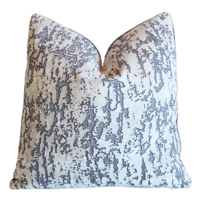 Modern Contemporary Romio Grimaldi Spacedust Feather/Down Pillow 21" Square For Sale