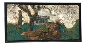 Mid Century Impressionist Oil on Board