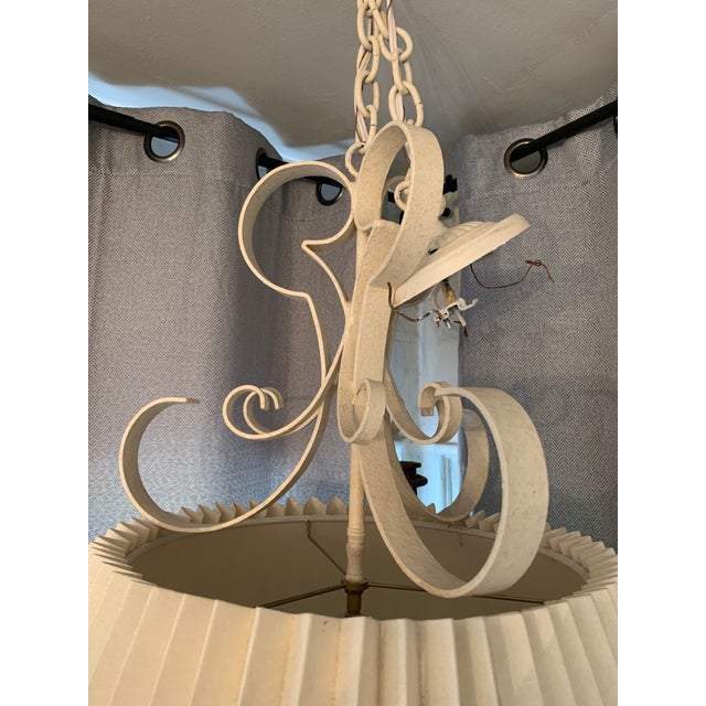 1960s Vintage Iron Chandelier For Sale - Image 4 of 6
