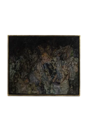 Jeet Chhabda, Egyptian Figures, Collage on Canvas
