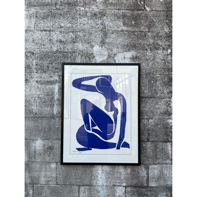 Large Vintage Henry Matisse "Blue Nude Iii" Framed Reproduction. Circa 1980s. For Sale - Image 10 of 16