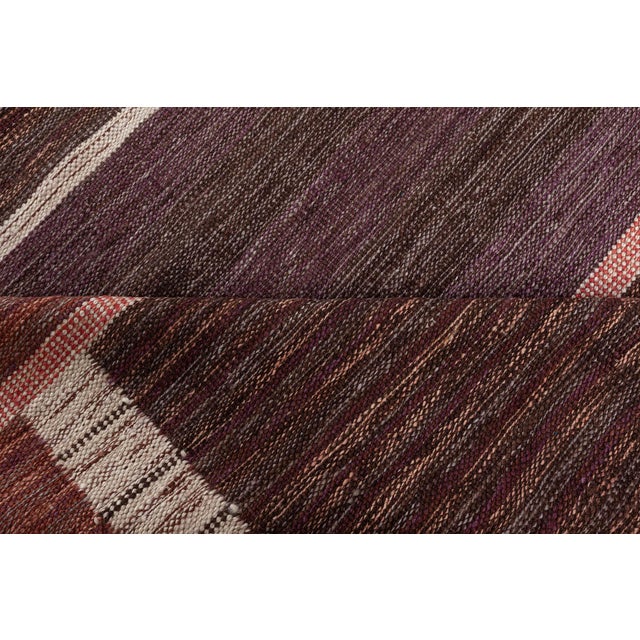 Textile Modern Abstract Geometric Classic Taupe Flatweave Wool Rug by Doris Leslie Blau For Sale - Image 7 of 7