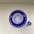 Antique Cut Crystal Decanter With Cobalt Blue Thumbprint Design For Sale - Image 6 of 6