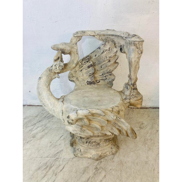 1980s Vintage Coastal Outdoor Swan Chair For Sale - Image 5 of 13