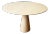 Postmodern Cream Off White Marble Dining Table with Pedestal Base from Angelo Mangiarotti, 1970s For Sale