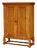 Mid-Century Modern Danish Oak Cabinet with Carved Doors and Decorative Base, 1950s For Sale