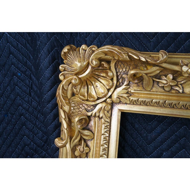 Baroque Rococo Gold Gilt Picture Oil Painting Mirror Frame Fits 24 X 30 For Sale - Image 10 of 11