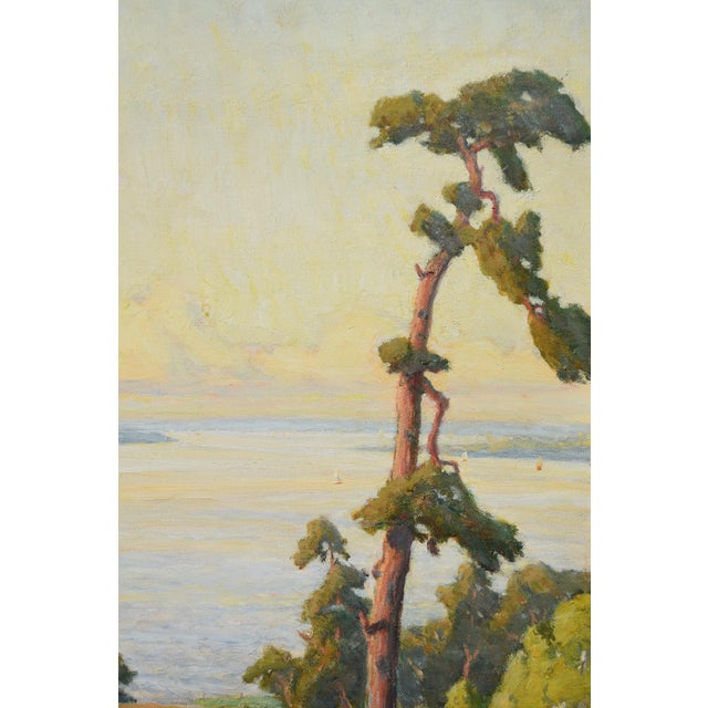 Wilhelm Wilcke, View of Schwanenwerder (Berlin), 1950s, Oil Painting on Canvas, Framed For Sale - Image 8 of 10