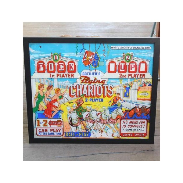 1960s Flying Chariots Pinball Panel from D. Gottliebs & Co., 1963 For Sale - Image 5 of 7